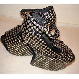 Jeffrey Campbell Nighter Peep Toe T Strap Platform